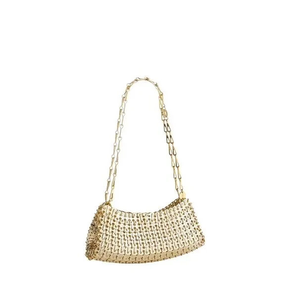 Rabanne Women Light Gold 1969 Clutch Shoulder Bag - Picture 2 of 3